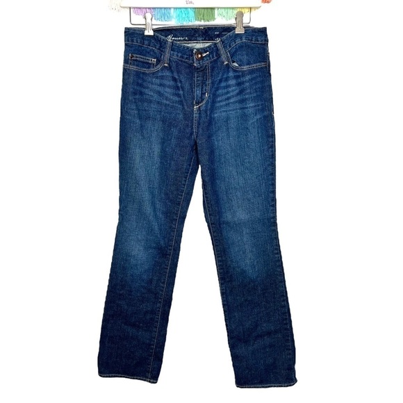 Eddie Bauer Y2K Natural Barely Bootcut Mid-Rise Medium Wash Skinny Jeans Size 6 - Picture 3 of 15